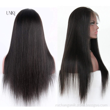Natural Korean Double Drawn Raw Indian Virgin Cuticle Aligned Hair Extension Wig For Black Women Human Hair 360 Lace Front Wig